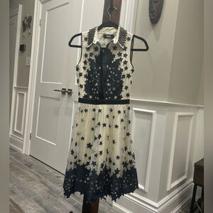 Diesel vintage blue and white star dress, size XS